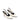 Women's white patent point toe stiletto slingback